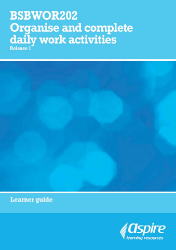 Picture of BSBWOR202 Organise and complete daily work activities eBook