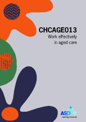 Picture of CHCAGE013 Work effectively in aged care eBook