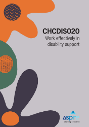 Picture of CHCDIS020 Work effectively in disability support eBook